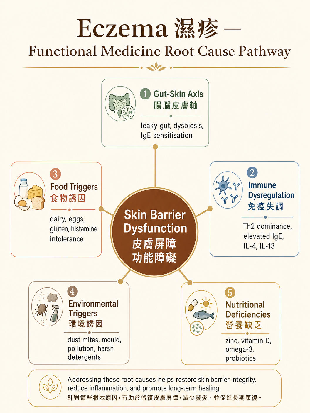 濕疹功能醫學根本成因路徑圖